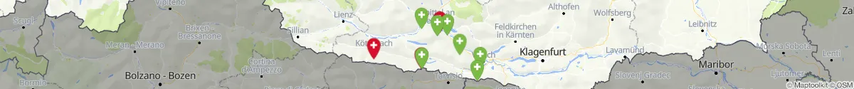 Kartenansicht für Apotheken-Notdienste in der Nähe von Hermagor (Kärnten)